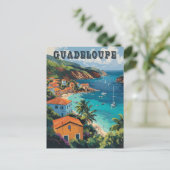 Serene Guadeloupe Waterverf Island Briefkaart (Staand voorkant)