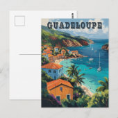 Serene Guadeloupe Waterverf Island Briefkaart (Voorkant / Achterkant)