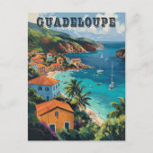 Serene Guadeloupe Waterverf Island Briefkaart (Voorkant)
