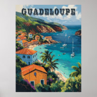 Serene Guadeloupe Waterverf Island