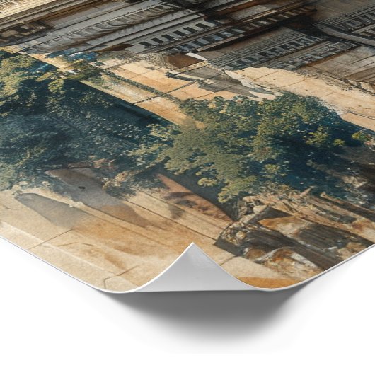 Serene Hanging Garden Sketch Poster (Hoek)