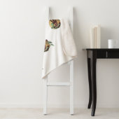 "Serene Harmony: Lotus Silhouette with Nature Symb Sherpa Deken (In situ)