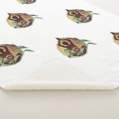 "Serene Harmony: Lotus Silhouette with Nature Symb Sherpa Deken (3/4)