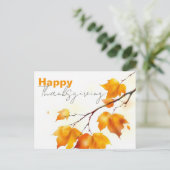 Serene Herfst Maple verlaat Happy Thanksgiving Briefkaart (Staand voorkant)