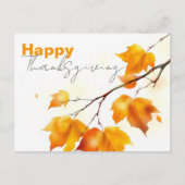 Serene Herfst Maple verlaat Happy Thanksgiving Briefkaart (Voorkant)