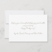 Serene Herfst Maple verlaat Happy Thanksgiving Kaart (Achterkant)