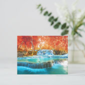 Serene Herfst Waterval Ansichtkaart Briefkaart (Staand voorkant)