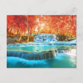 Serene Herfst Waterval Ansichtkaart Briefkaart (Voorkant)