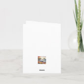 Serene Herfst Waterverf Kust Zeegezicht Blank Notitiekaartje (Achterkant)