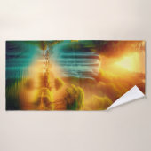 Serene Herfsten en Lake Towel Design Badhanddoek (Badhanddoek)