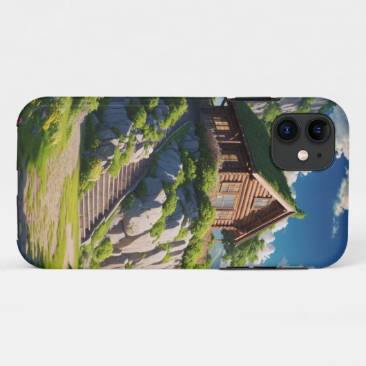 Serene Hilltop Cabin Retreat Case-Mate iPhone Case (Achterkant (horizontaal))