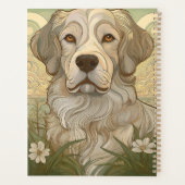 Serene hondenplanner met naam en monogram planner (Achterkant)