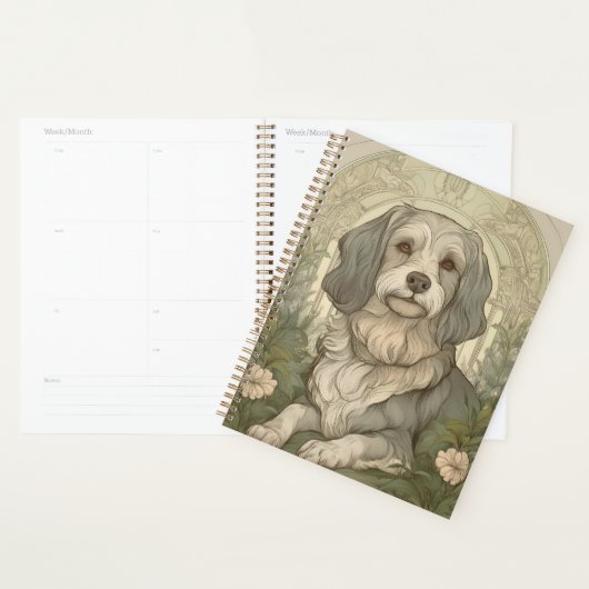 Serene hondenplanner met rustgevend ontwerp planner (Display)
