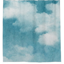 Serene Horizon Dreams Waterverf Blauw & Wit