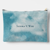 Serene Horizon Dreams Waterverf Blauw & Wit Etui (Achterkant)
