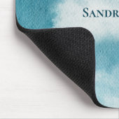 Serene Horizon Dreams Waterverf Blauw & Wit Muismat (Hoek)