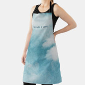 Serene Horizon Dreams Waterverf Blauw & Wit Schort (Insitu)