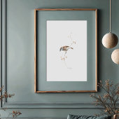 Serene House Sparrow Waterverf Art Poster