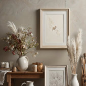 Serene House Sparrow Waterverf Art Poster