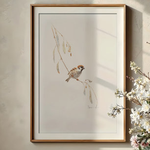 Serene Huismus Waterverf Kunst Poster