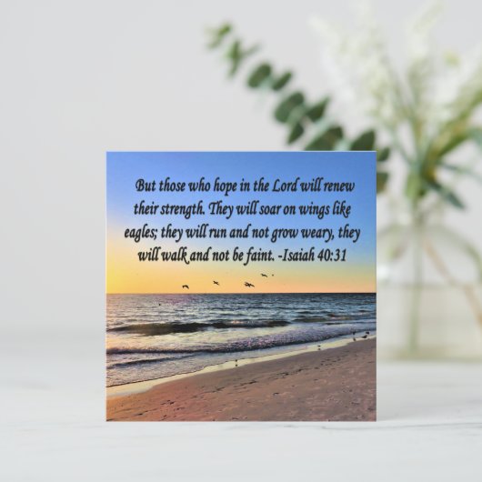 SERENE ISAIAH 40:31 SCHERPLOSSING KAART (Staand voorkant)