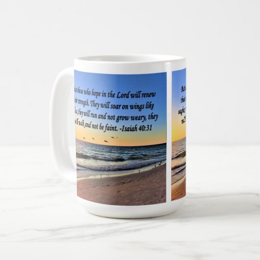 SERENE ISAIAH 40:31 SCHERPLOSSING KOFFIEMOK (Voorkant links)