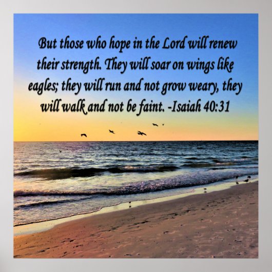 SERENE ISAIAH 40:31 SCHERPLOSSING POSTER (Voorkant)