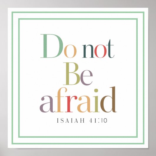 Serene Isaiah 41 10 Do Not Be Afraid Aesthetic Poster (Voorkant)