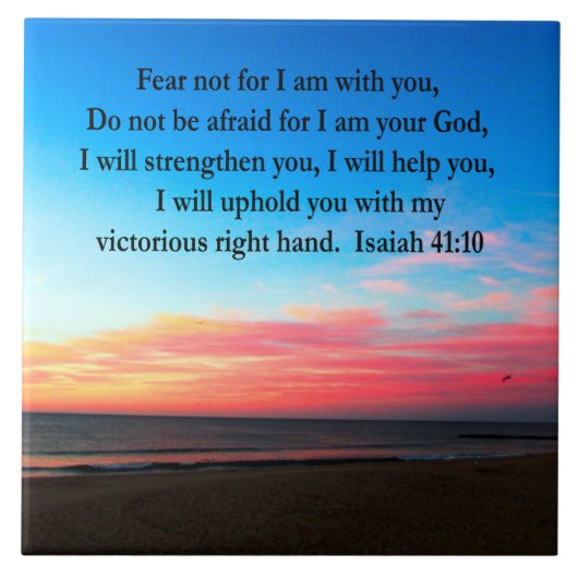 SERENE ISAIAH 41:10 SUNRISE FOTO TEGELTJE (Voorkant)