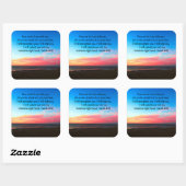 SERENE ISAIAH 41:10 SUNRISE FOTO VIERKANTE STICKER (Vel)