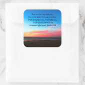SERENE ISAIAH 41:10 SUNRISE FOTO VIERKANTE STICKER (Tas)