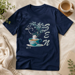 Serene Japanse Theekop met Kersenbloesems T-shirt