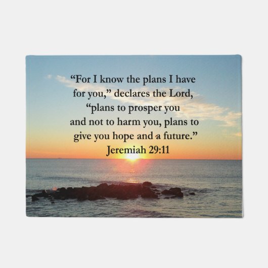 SERENE JEREMIAH 29:11 SUNRISE DEURMAT (Voorkant)