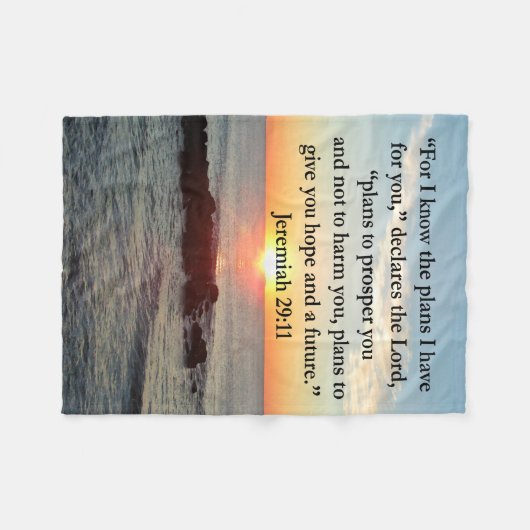 SERENE JEREMIAH 29:11 SUNRISE FLEECE DEKEN (Voorkant (Horizontaal))