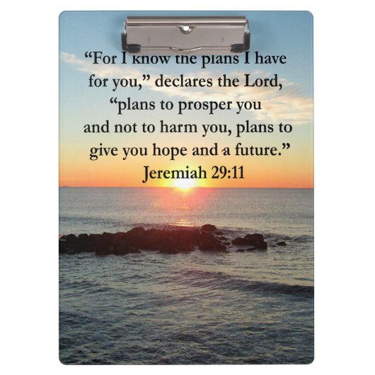 SERENE JEREMIAH 29:11 SUNRISE KLEMBORD (Voorkant)