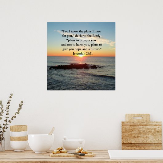 SERENE JEREMIAH 29:11 SUNRISE POSTER (Keuken)