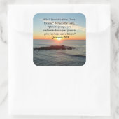 SERENE JEREMIAH 29:11 SUNRISE VIERKANTE STICKER (Tas)