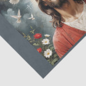 Serene Jezus Christus met duiven glimlach naar je Tissuepapier (Detail)