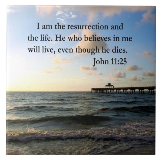 SERENE JOHANNES 11:25 ONTWERP VAN DE SCHRIFT TEGELTJE (Voorkant)