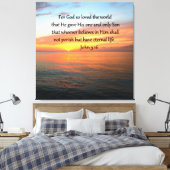 SERENE JOHN 3:16 SUNRISE FOTO CANVAS AFDRUK (Insitu (Slaapkamer))