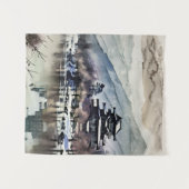 Serene Kasteel Aan Meer Wandkleed (Voorkant (horizontaal))