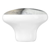 Serene kat en vrouw neutraal keramische knop (Zijkant)