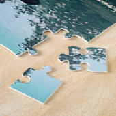 Serene Kayaking Scene | Man in Kajak in Bergen Legpuzzel (Zijkant)