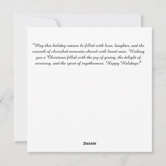 Serene Kerst Bliss Feestdagenkaart (Achterkant)