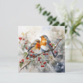 Serene kerst gelukzaligheid feestdagenkaart (Staand voorkant)