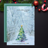 Serene kerstboom - een vrolijk kerstfeest feestdagenkaart