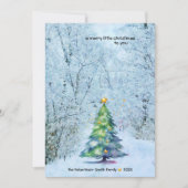 Serene kerstboomfoto gepersonaliseerd feestdagenkaart (Voorkant)