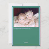 Serene kerstboomfoto gepersonaliseerd feestdagenkaart (Achterkant)