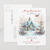 Serene kerstverhuizing aankondigingskaart (Voorkant / Achterkant)