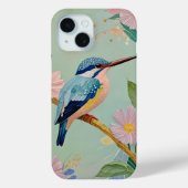 Serene Kingfisher in een bloemenparadijs Case-Mate iPhone Case (Achterkant)